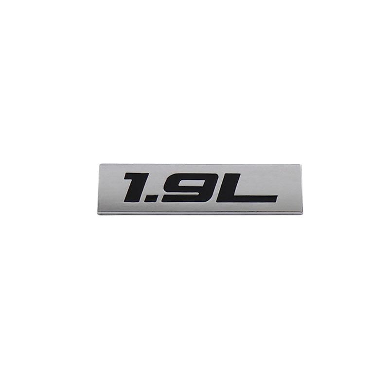 Premium 1.9L 1.9 L for Universal car Engine Hood Fender trunk Tail Rear Bonnet Nameplate Decal Emblem Badge Sticker