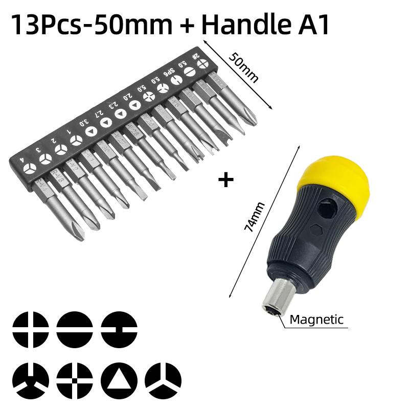 Speziell geformter Schraubendreher-Bitsatz, U-förmig, Y-förmig, Dreieck, Innenkreuz, drei Punkte, Schraubendreher, 1/4 Sechskant, magnetische Bit-Werkzeuge