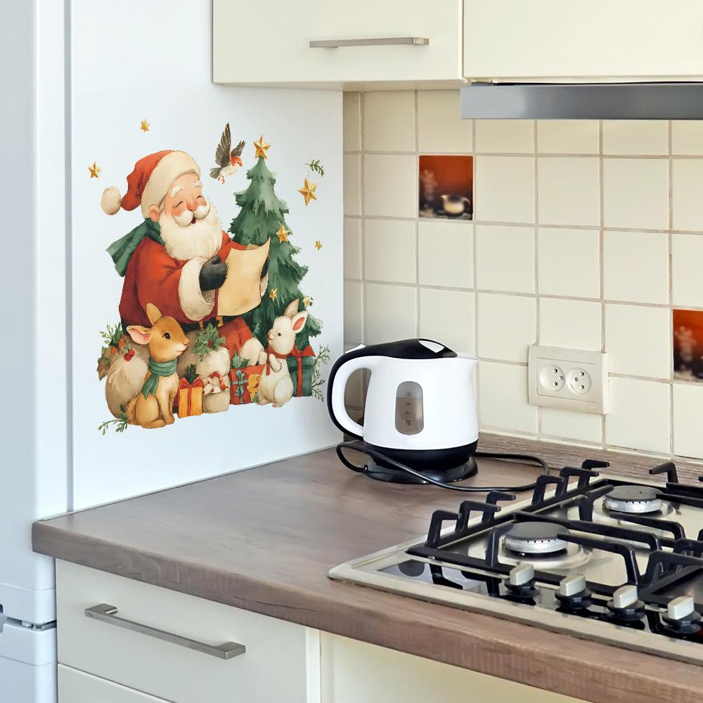 Personalized Santa Claus Story-telling Stickers for Living Room, Dining Room, Home Decoration and Beautification