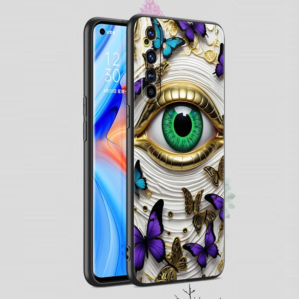 Fashion Eyelashes Eyes Case For Realme C67 C63 C55 C53 C35 C25 C21 GT 2 3 5 6 10 11 12 13 Pro Plus 5G Soft TPU Phone Cover Capas