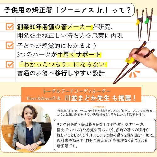 FlaColle Genius Jr. [Serious Training Chopsticks Designed for Children] Children's Corrective Chopsticks [Designed To Be Difficult To Hold, Allowing Y