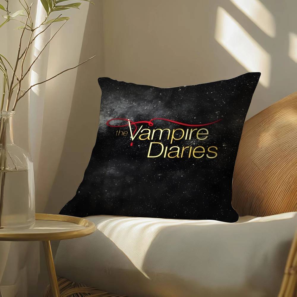 Film The Vampire Diaries-D Kuddfodral Silkeslent elegant Bekväm Soffsäng Osynlig dragkedja Strandkuddfodral