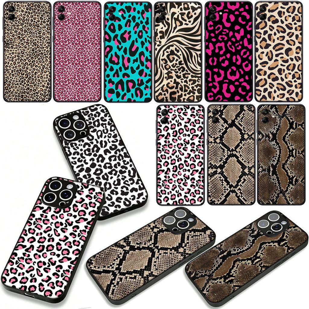 Phone Cover for Xiaomi Redmi 15C 15 A4 A5 9A 9T 10A 10C 9C NFC Note 11 9 10 Pro 8TCase Snake Cow Print Leopard Casing