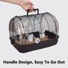 Outdoor Portable Bird Transport Cage Pet Parrot Cage with Feeder Transparent Detachable Small Parrot Carrier Cage Bird Supplies