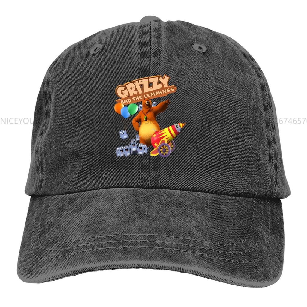 Casquettes Dad Couleur Unie Hip Hop Chapeau Femme Visière Casquettes de Baseball Grizzy et les Lemmings Casquette à Visière