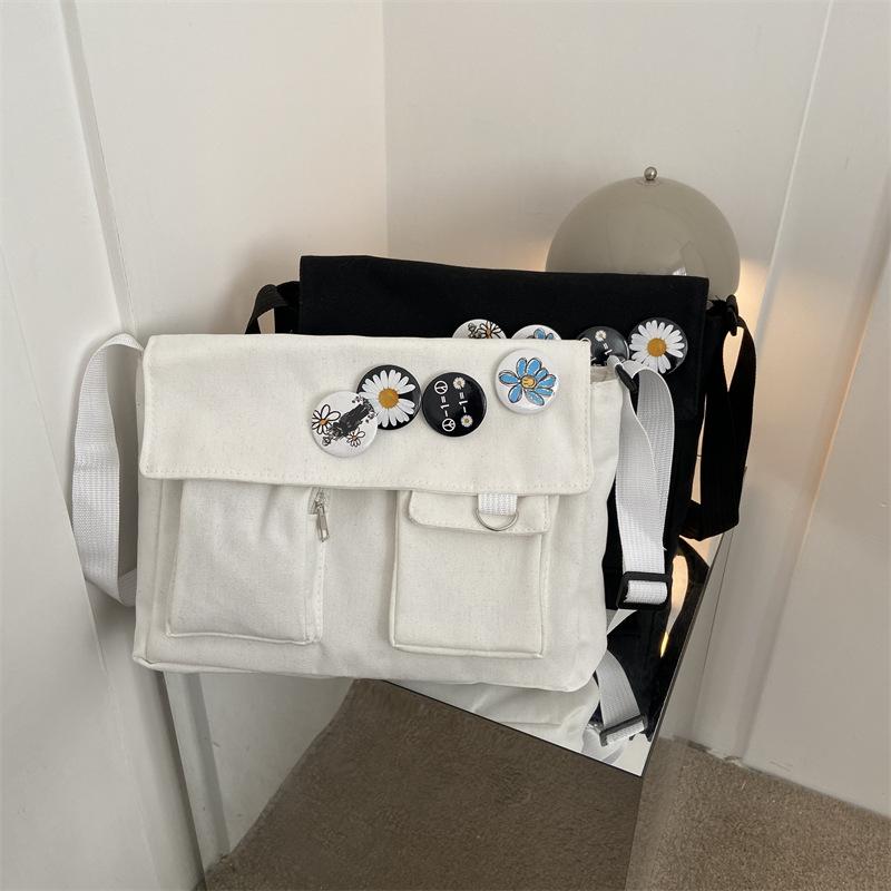 Canvas Crossbody Bag for Women Large Capacity Messenger Shoulder Handbag