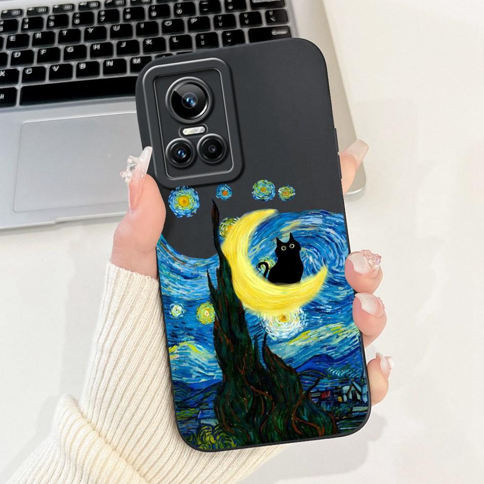 For Realme GT Neo 3 Case RMX3561 RMX3560 Shockproof Cover Fashion Tulip Soft Silicone Matte Phone Cases For Realme GT Neo3 Coque