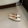 Fashion Baotou Slippers for Women's 2025 French Style Sandals for Wearing Flat Bottomed Buckle Single Shoes Soft Soled Slippers Womens