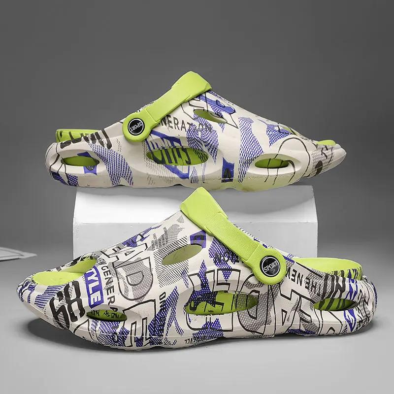 Fashion Platform Men's Shoe Beach Trend Slides 2025 Adult Designer Luxury Y2k Cheap Shoes Liquidation Fun Eva Original Pvc Male Slipper