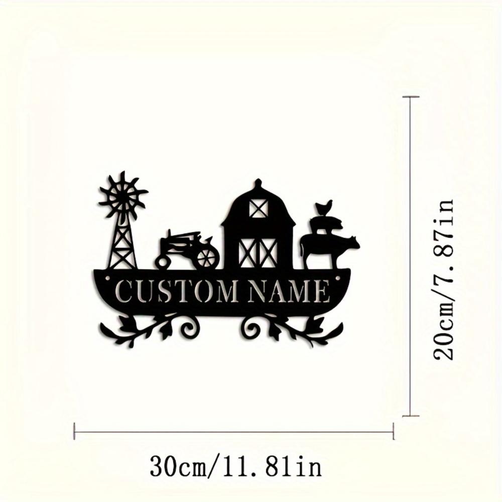 Metal Wall Art Farmhouse Rustic Windmill Barn Tractor Rooster Kitchen Garden Office Housewarming Gift