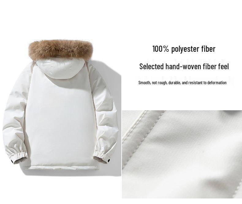 Men's Thickened Fur Collar Hooded Parka - Winter 2025