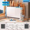 Multifunctional Kitchen Countertop Storage Rack with Knife & Chopstick Holder