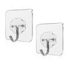 USAN HOME Seamless Transparent Adhesive Wall Hooks (30 Pack)