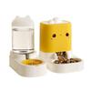 Automatic Cat & Dog Water Fountain Dispenser with Integrated Feeder - No Electricity Needed
