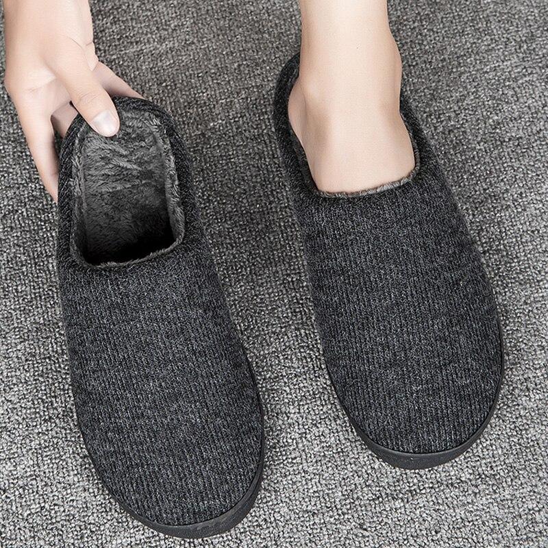 Pánské pantofle Pruhovaný manšestr Unisex Domácí obuv Podzim Zima Teplé Dámské pantofle Paměťová pěna Domácí Protiskluzová obuv
