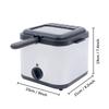2.64 Quart Large Capacity Kitchen Household Deep Fryer, Multi-Function French Fry Machine with Basket, 1000W Fast Frying