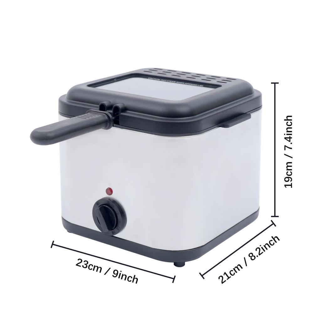 2.64 Quart Large Capacity Kitchen Household Deep Fryer, Multi-Function French Fry Machine with Basket, 1000W Fast Frying