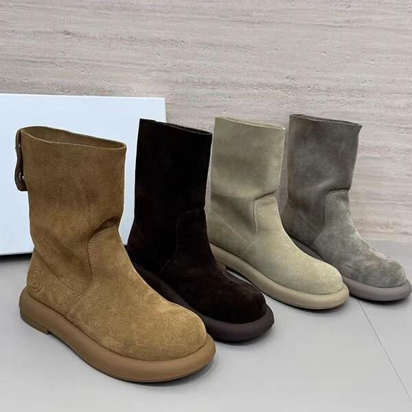 Korean version of thick-soled Martin boots for women 2025 autumn new British style small man height increase short boots versatile Martin boots for w