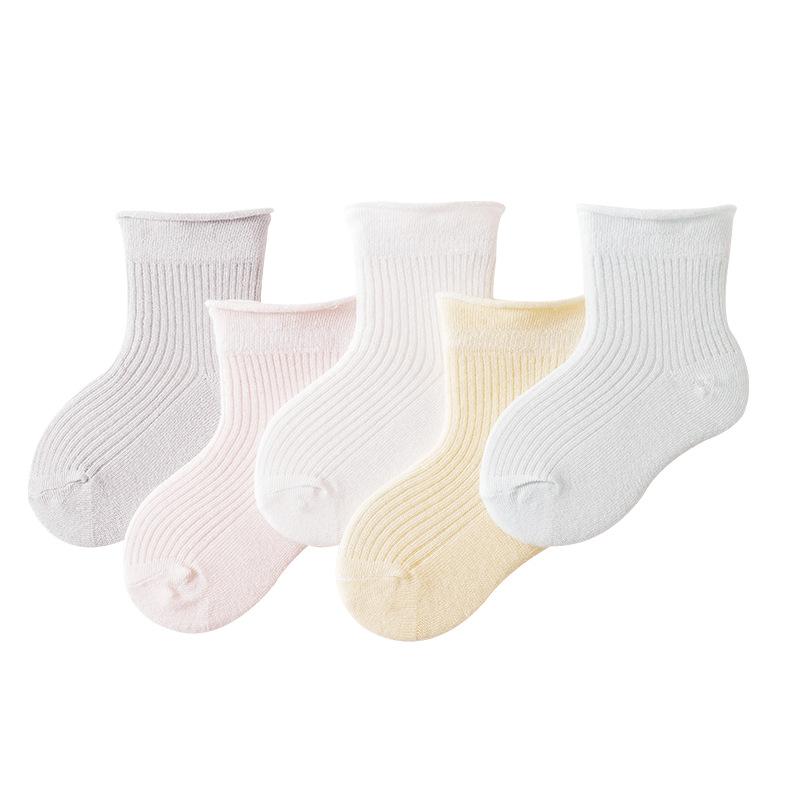 Summer Infant Baby Calf Sock Simplicity Solid Color Thin Newborn Sock for Boy Girl Fashion Breathable Soft Cotton Toddler Sock