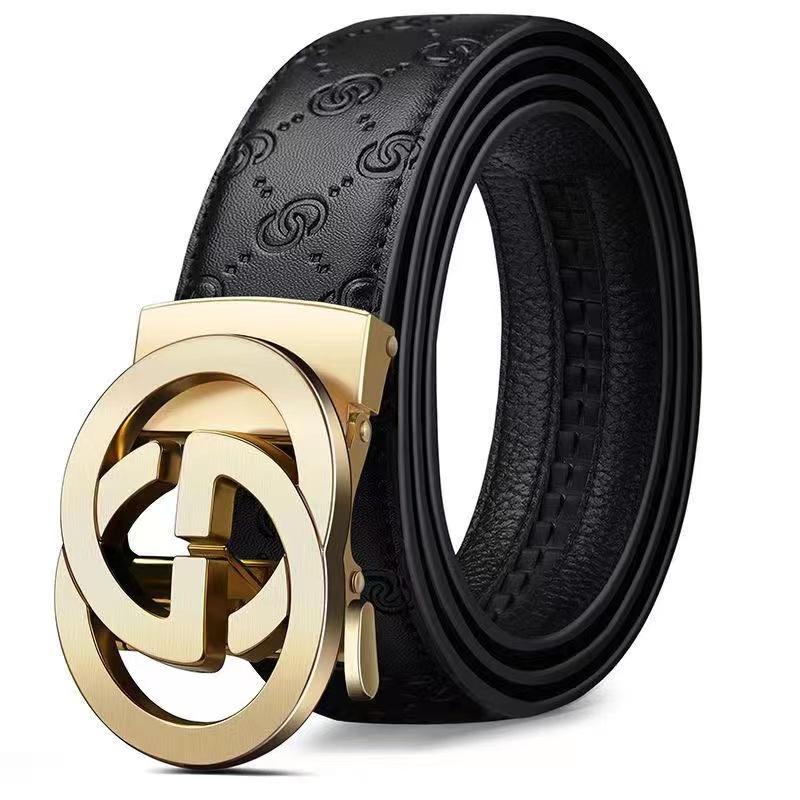 Business Men Belt Casual Fashion Luxury Designer Famous Brand Automatic G Buckle Women Belts Leather Belt for Men Male Jeans