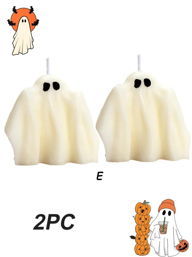 1/2pcs Halloween Ghost Candle Handcrafted Scented Candle Atmosphere Candle With Spooky Design Gift Fragrance Candle Party Decor