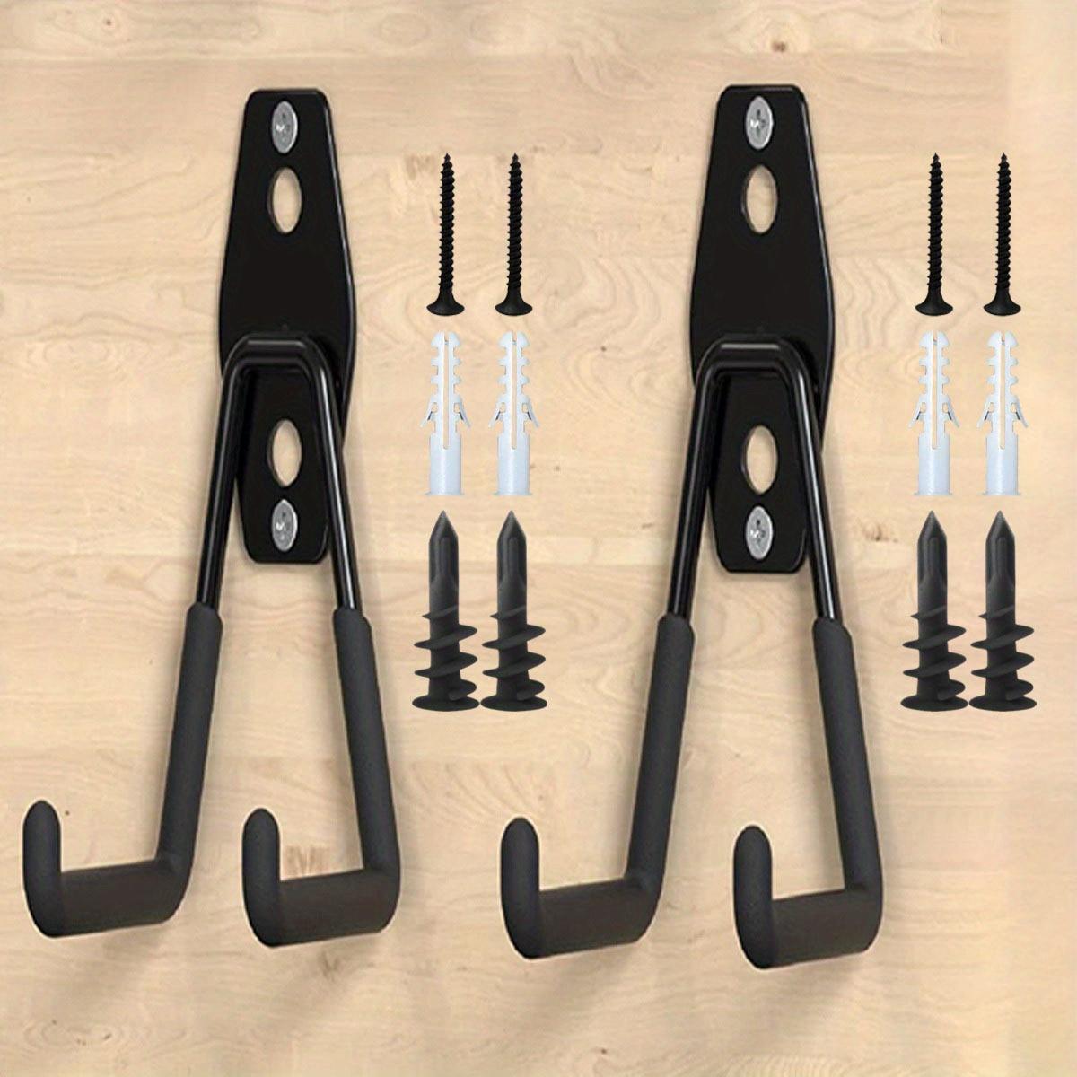 

Крючки для гаража повышенной прочности для лестниц и инструментов, настенная вешалка для гаража и органайзер - держатель для инструментов U-образный крючок с противоскользящим покрытием