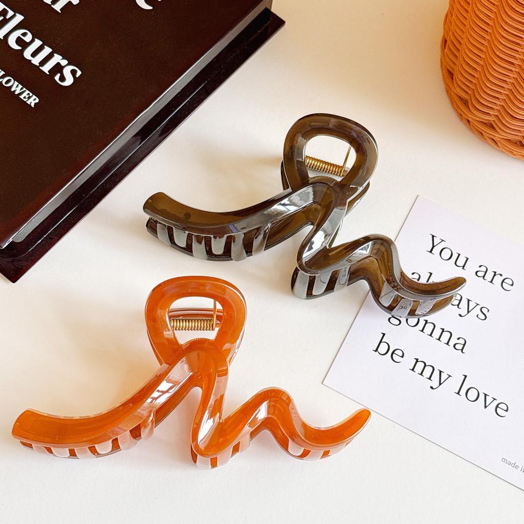 Stilvoller Großer Wellen-Haarclip für Damen Vielseitiges Design Perfekt für Dickes Haar In Mehreren Farben