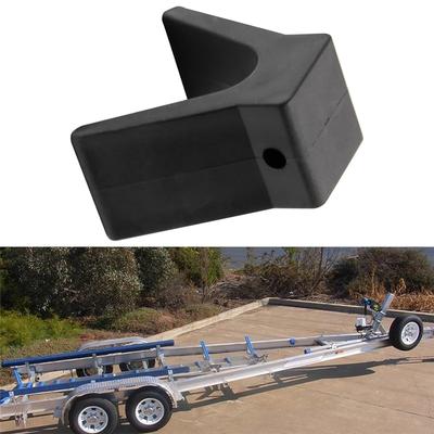 A21F-V-Style Boat Trailer Bow Stop Block Trailer Rubber Bow Stop Non Marking Mounting Hole 2 Inch Width 4 Inch V-Span