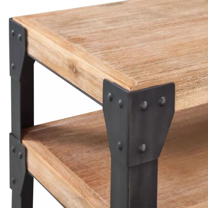 VidaXL Table console Bois d'acacia massif 120 x 40 x 85 cm