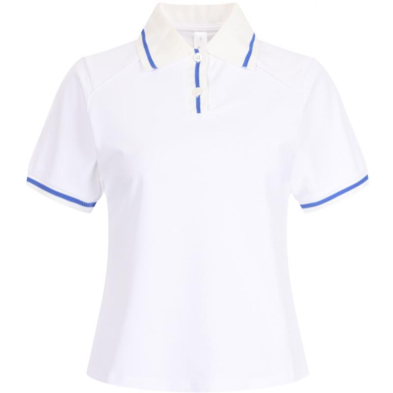 Shop   Premium Women S Color Neck STreTch Golf ShorT Sleeve T ShirT Lb wSh 20633