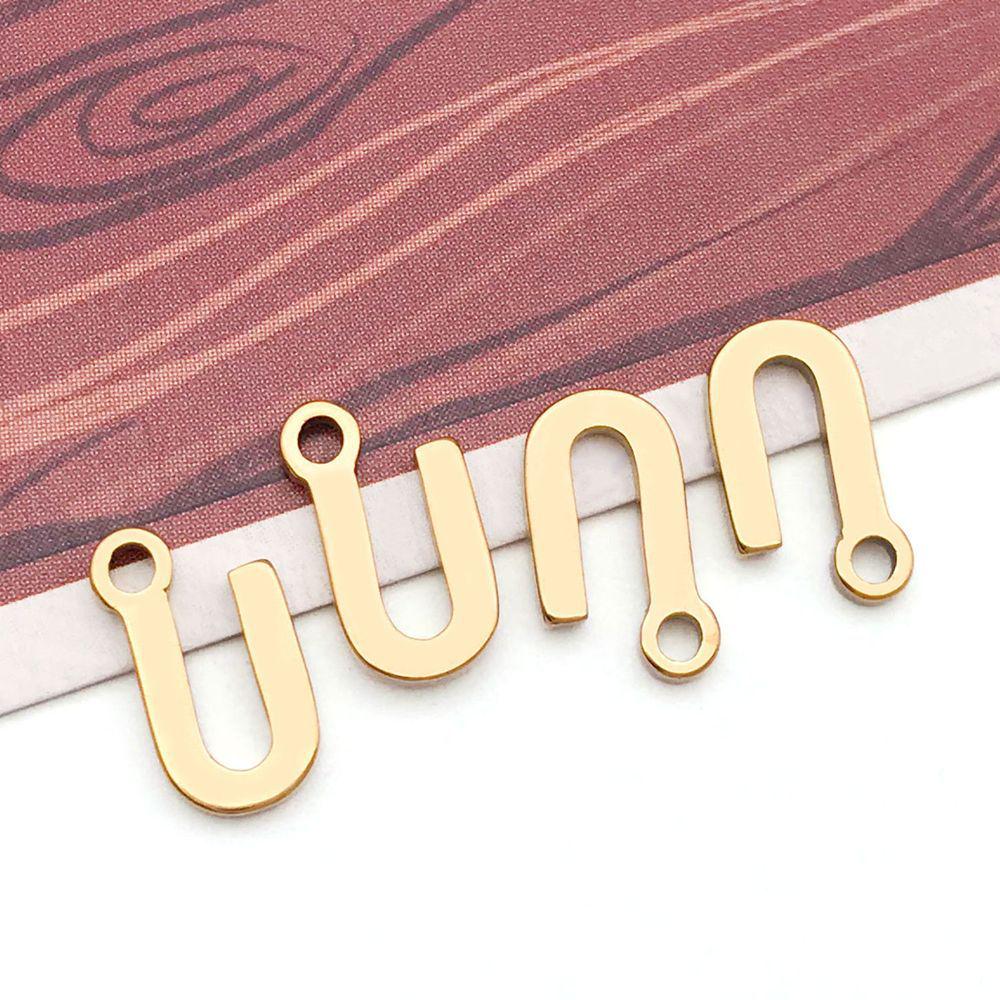 Stainless Steel 26 English Letter Pendant Charm for DIY Bracelets and Necklaces