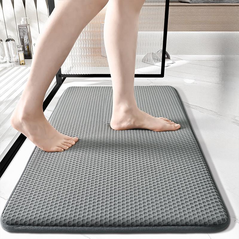 Schwamm Badezimmer Kaschmir Verdickungsmatte Bad Rutschfeste Teppiche In Waschbecken Badewanne Boden Teppich Duschraum Fußmatte Memory-Schaum 3D-Pad