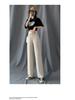 2025 Women's High Waist Wide Leg Ice Silk Pants - Spring/Summer Loose, Slimming, Floor-Length.