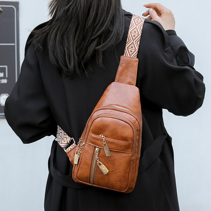 Women's Chest Bag Commuter Waist Bag Vintage Crossbody Bag