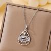 Women's Titanium Steel Blue Evil Eye Pendant Necklace - Light Luxury Clavicle Chain Jewelry