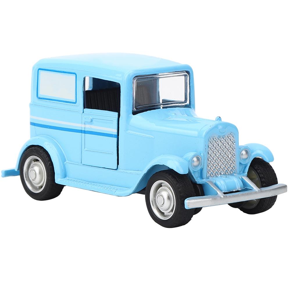 Alloy Car Toy Vintage Simulation Vehicle Model Children Kid Pull Back Vehicle Toy(Blue )