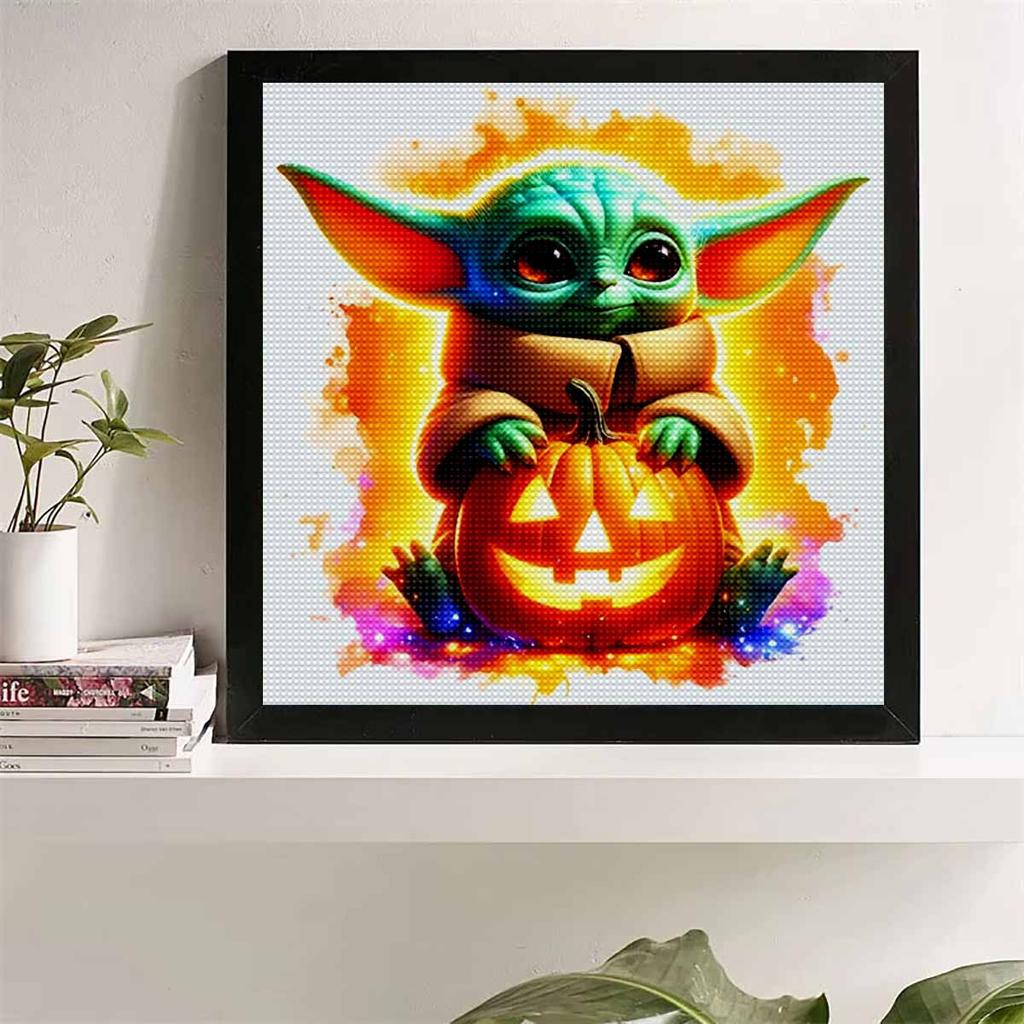 5D DIY Diamond Painting Decorative Pumpkin Lantern Full Round Drill Scenery Diamond Embroidery Cross Stitch Kits Home Decor Gift