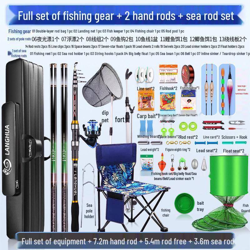 Complete Carbon Fiber Fishing Rod Set for Beginners