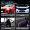 2PCS LED Angel Eyes Lights RGB APP Bluetooth Halo Rings For Car Motorcycle Truck