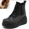 Fashion GKTINOO Ankle Women Boots Zip Winter 2024 New Women Shoes Genuine Leather Round Toe Handmade Retro Concise Platform Boots