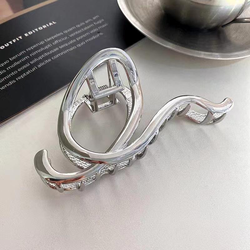 Simple Metal Geometric Hair Claw Clips Elegant Geometric Hair Accessories Cross Crab Bath Clip For Women Girl Headwear