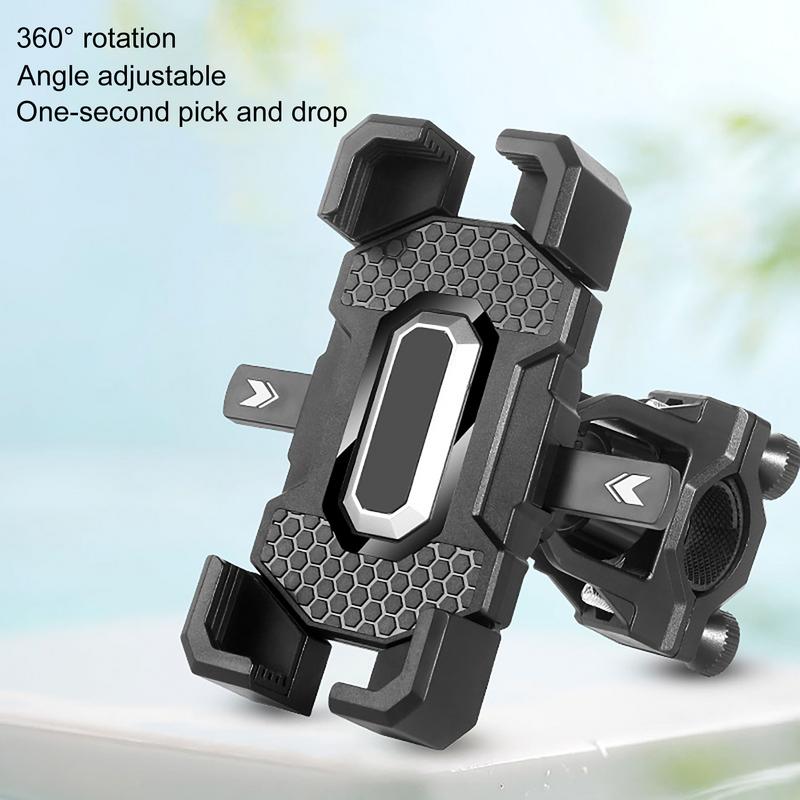 Cycling Phone Holder Handlebar Cell Phone Holder 360 Degree Rotation Safe Riding Navigation Phone Calls Vlogging Phone Holder