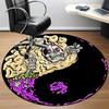 1pc Skull Yin Yang Chair Carpet for Office, Round Non Slip Durable Large Size Office Carpet, Suitable for Office