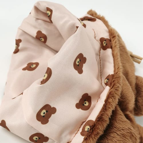 Skater Boa Drawstring Pompon's Bear Drawstring Bag 25.5 x 20cm ZKT1-A