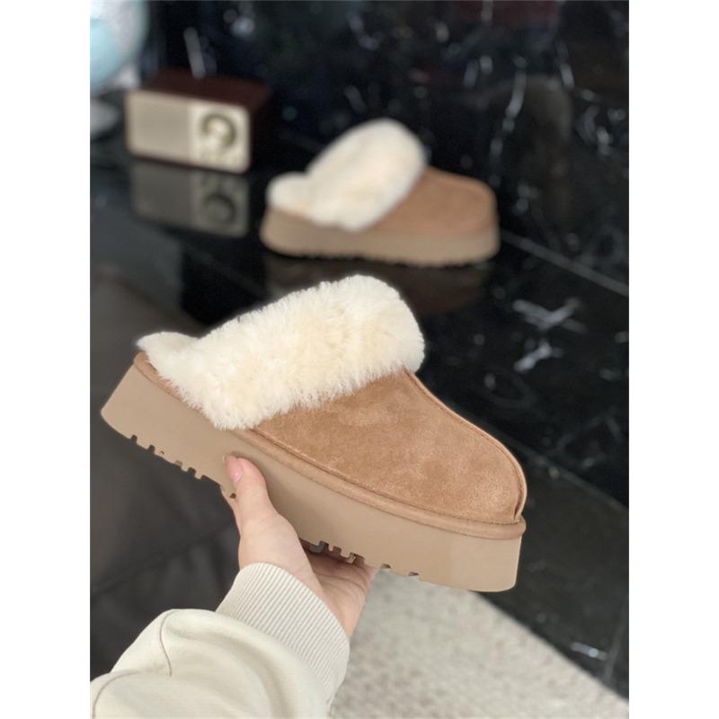 Mao Mao slippers thick-soled outer wear women's autumn and winter new sheepskin fur integrated warm home wool slippers