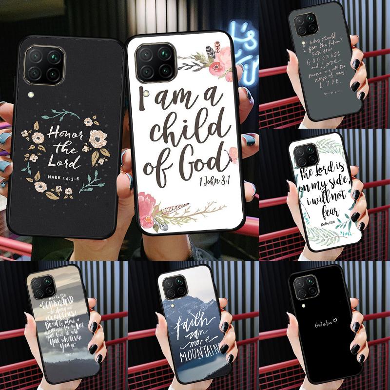 Bible Verse Quotes For Huawei Nova Y91 Y60 Y70 Y72 Y90 Y61 12s 12i 11i 8i 10 9 SE P20 P40 Lite P30 P60 Pro Case