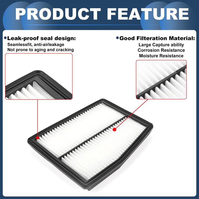 X Autohaux Engine Air Filter Engine Filter Air Cleaner No.28113L5100 for Hyundai Santa Fe - Long Life