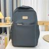 Women Solid Color Backpack Large Capacity Student Schoolbag Computer Backpack