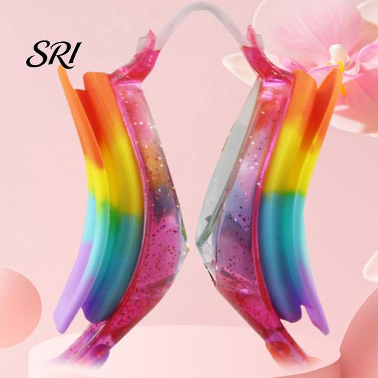 Lunettes de natation pour enfants Cils d'enfants Anti-buée Sans fuite Natation Enfants Lunettes cils Mignon Lunettes pour filles Accessoires de piscine Confortables