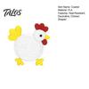 Easy Clean Coaster Cute Chicken Coaster, 3D Printed Reusable Drink Heat Soft Silicone Insulation Table Protection Mat for Home Office Use Decorative